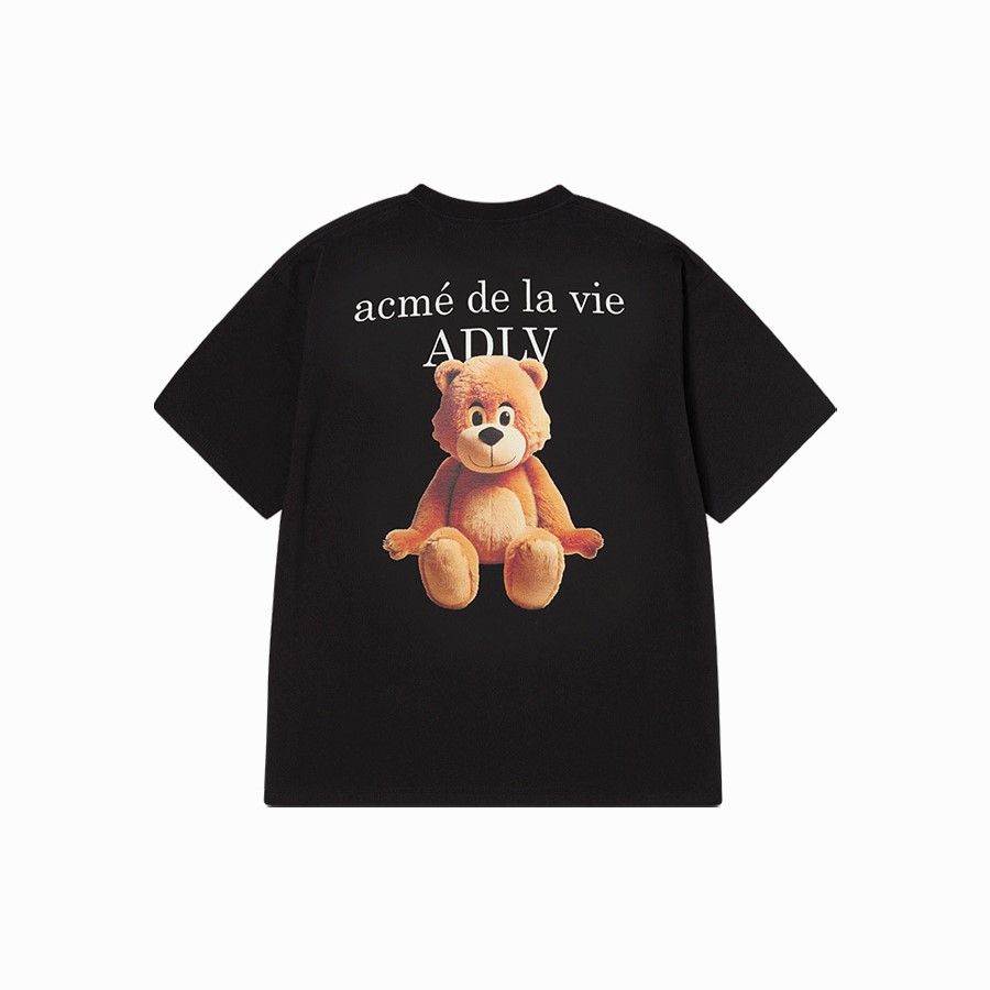  Áo thun [Unisex] ADLV - Acmédelavie AC Bear Basic Logo Black 