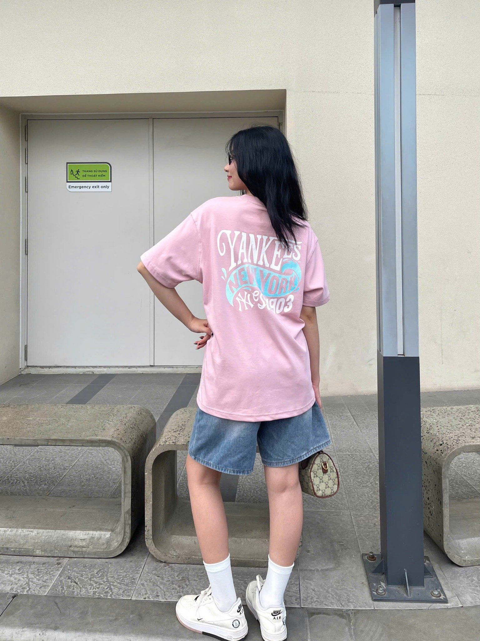  Áo Thun New Era - [Unisex] NY Yankees Hawaii Style Logo Pink T-Shirt - 12354883 