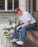 Nón ADLV - Acmedelavie Basic Big Logo Ball Cap Red 