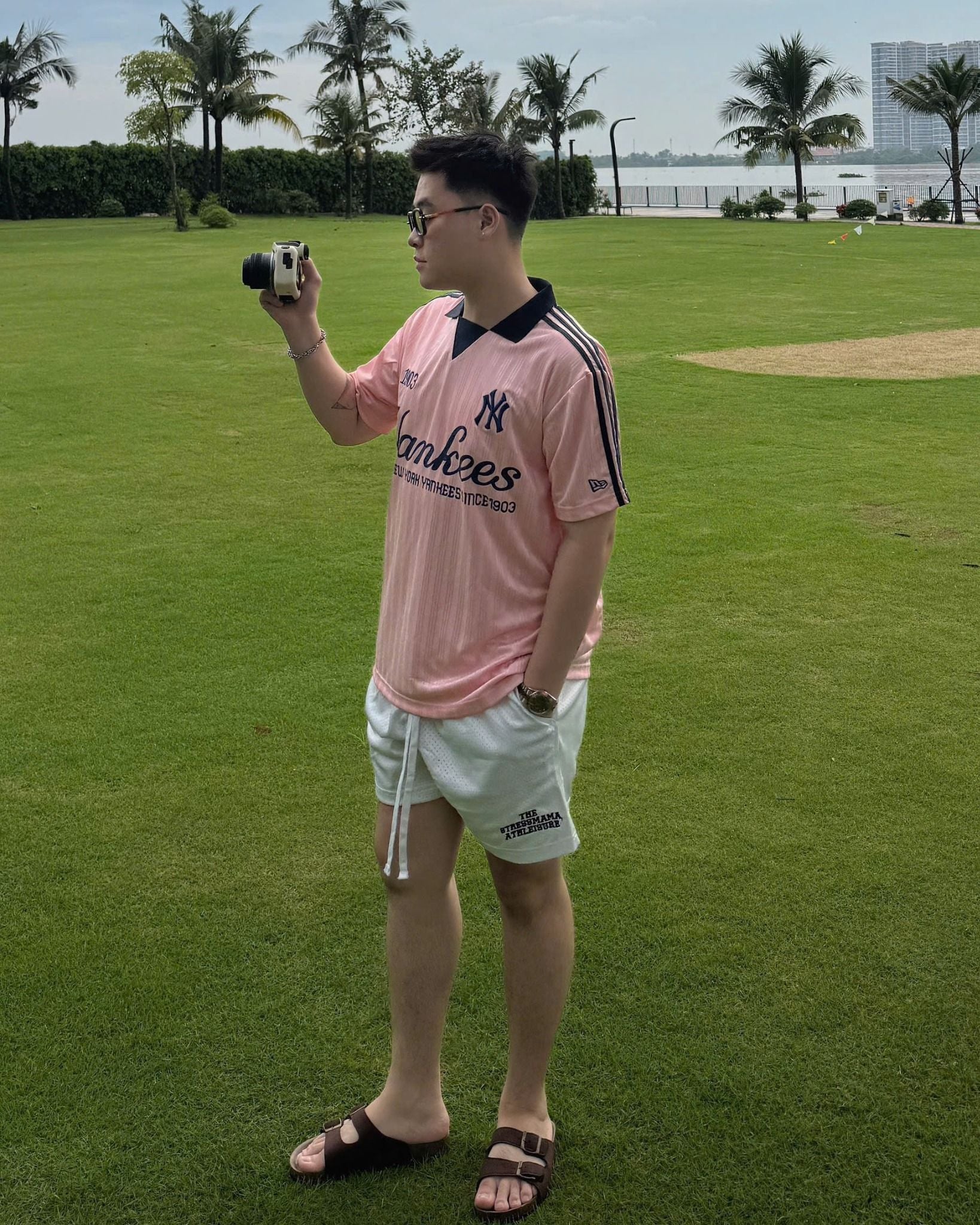  Áo Polo New Era - [Unisex] NY Yankees Jersey Stripe Pink - 13265555 