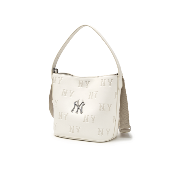 Túi Xách MLB - Classic Monogram Embossed Bucket Bag New York Yankees - 3ABMME16N-50CRS