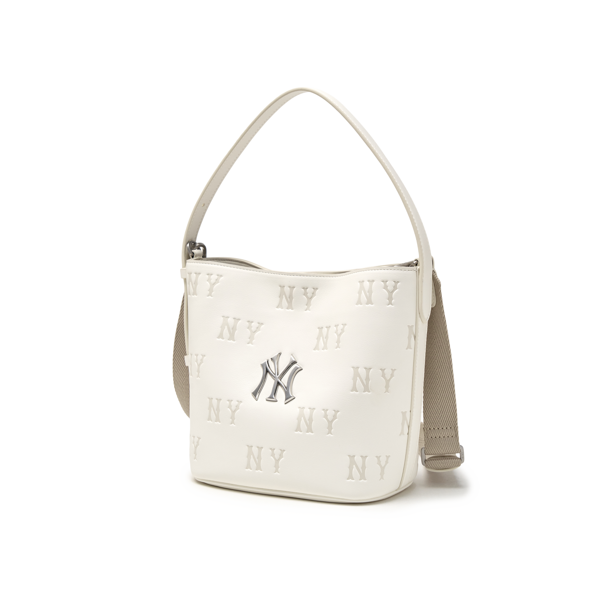  Túi Xách MLB - Classic Monogram Embossed Bucket Bag New York Yankees - 3ABMME16N-50CRS 
