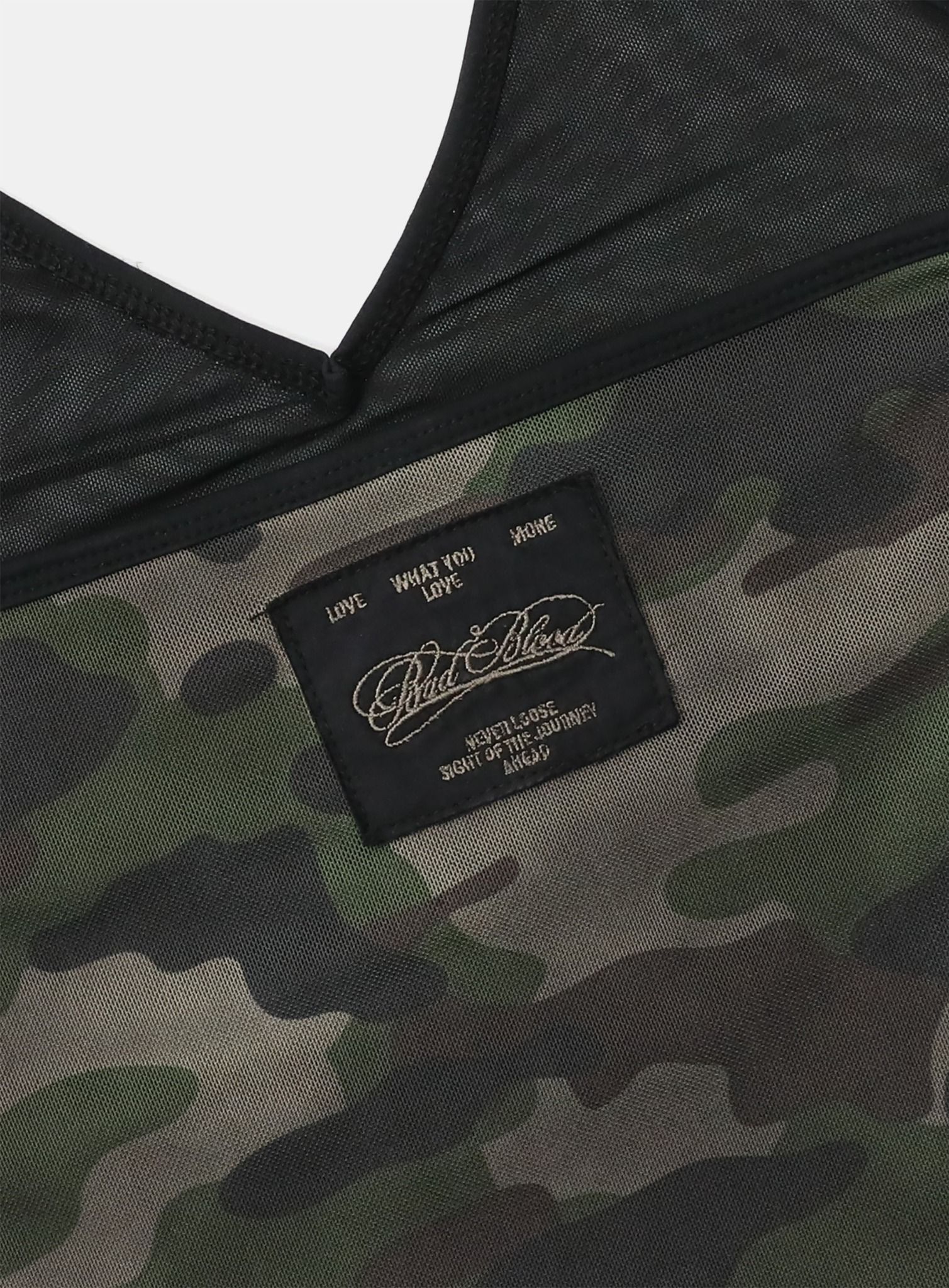  Áo Hai Dây [Nữ] Badblood - [w-tnk25-017] Vintage Club Halter Tank Green Camo 