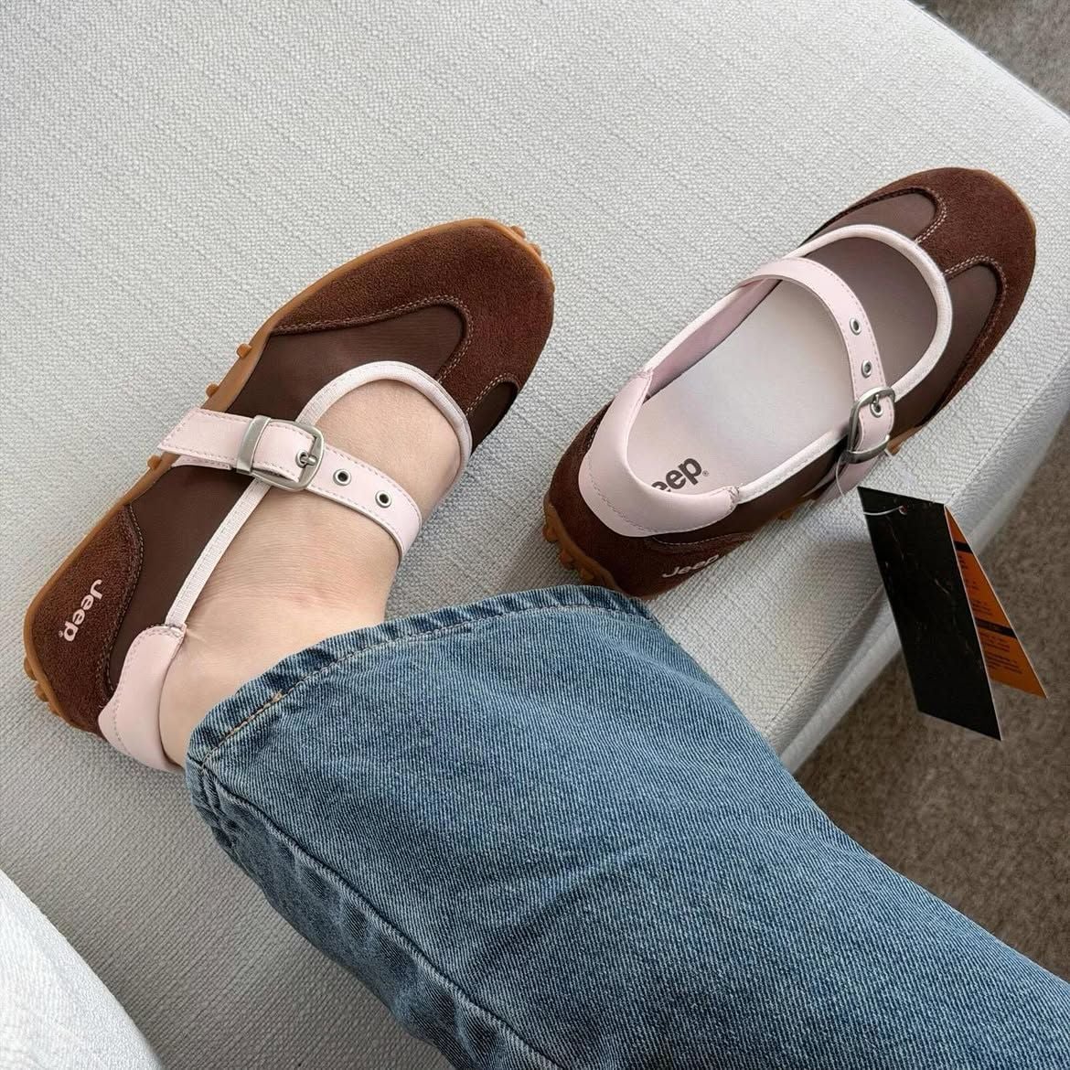  Giày Jeep Mary Jane - [Nữ] Vintage Suede Brown - P661W13404 
