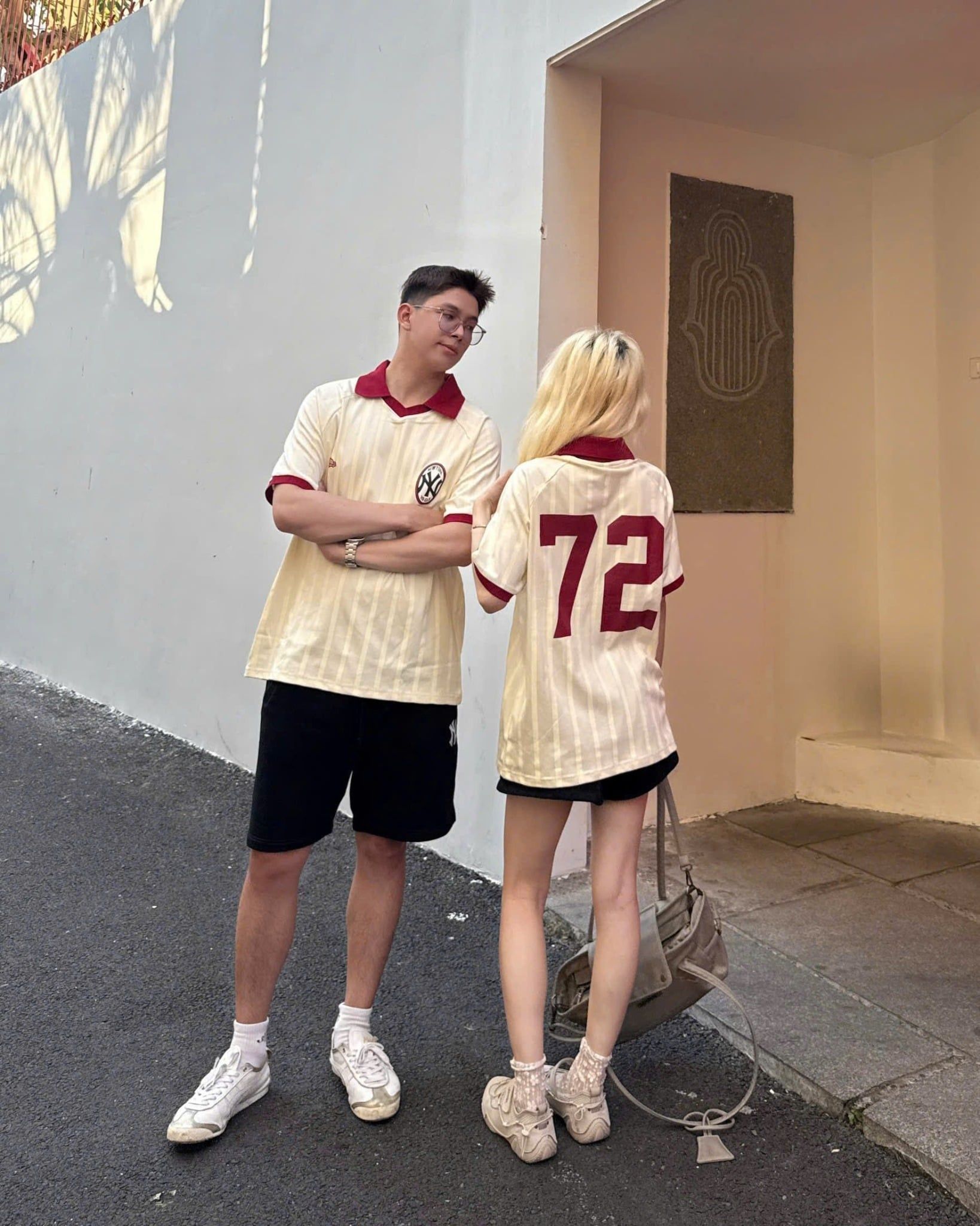 Áo Thun Polo New Era - [Unisex] NY Jersey 72 Red/Beige - 12244474 