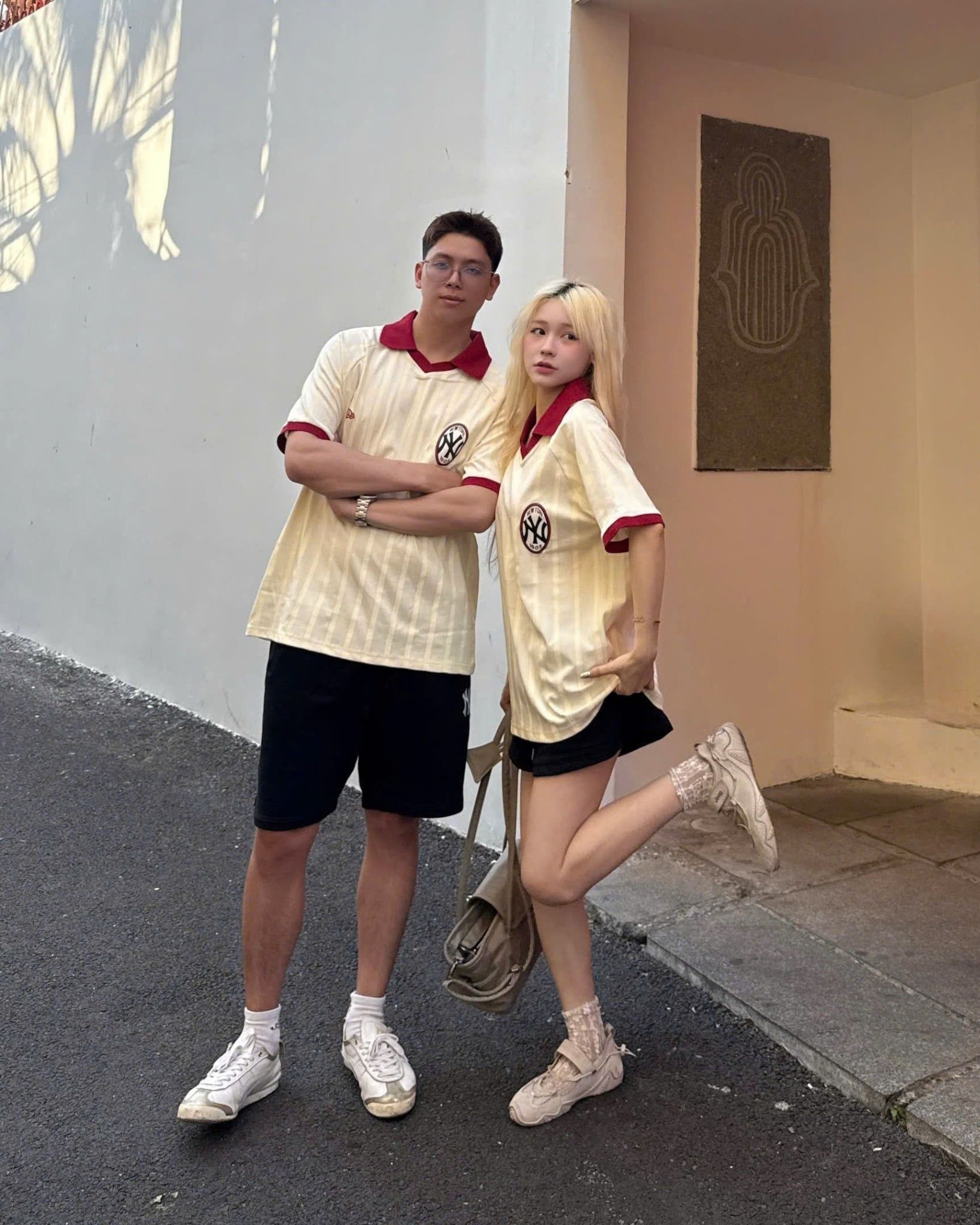  Áo Thun Polo New Era - [Unisex] NY Jersey 72 Red/Beige - 12244474 