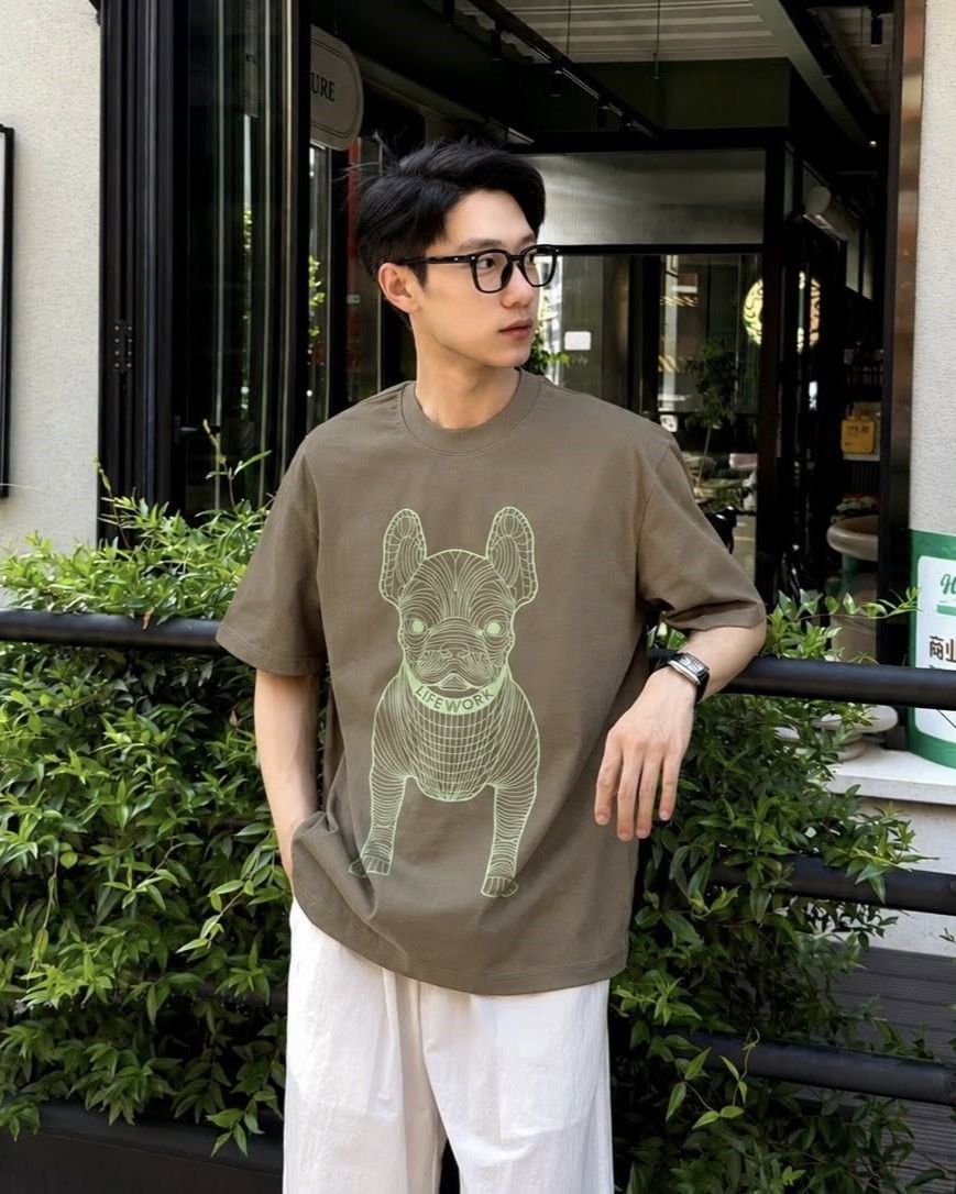  Áo thun Life Work - Life Work Big Logo Basic Brown - LW265TS990 