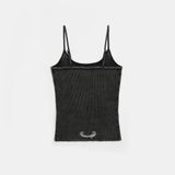  Áo Hai Dây [Nữ] Badblood - [w-tnk25-010] Rusty Denim String Tank Black 