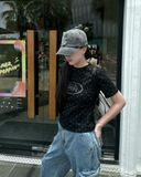  Áo Thun [Unisex] Badblood - [w-tee25-081] Mystic Basic T-Shirt Black Dot 