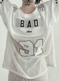  Áo Thun [Unisex] Badblood - [w-tee24-072] Crochet 91 Football Jersey Large Fit White 