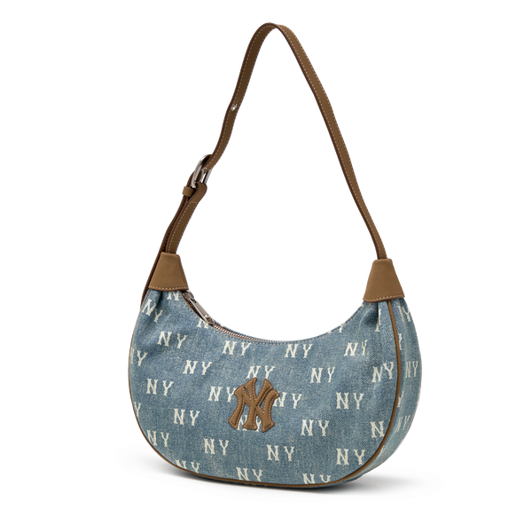 Túi Xách MLB Classic Monogram Vintage Denim Hobo Bag NY Yankees - 3ABQMV55N-50BLL