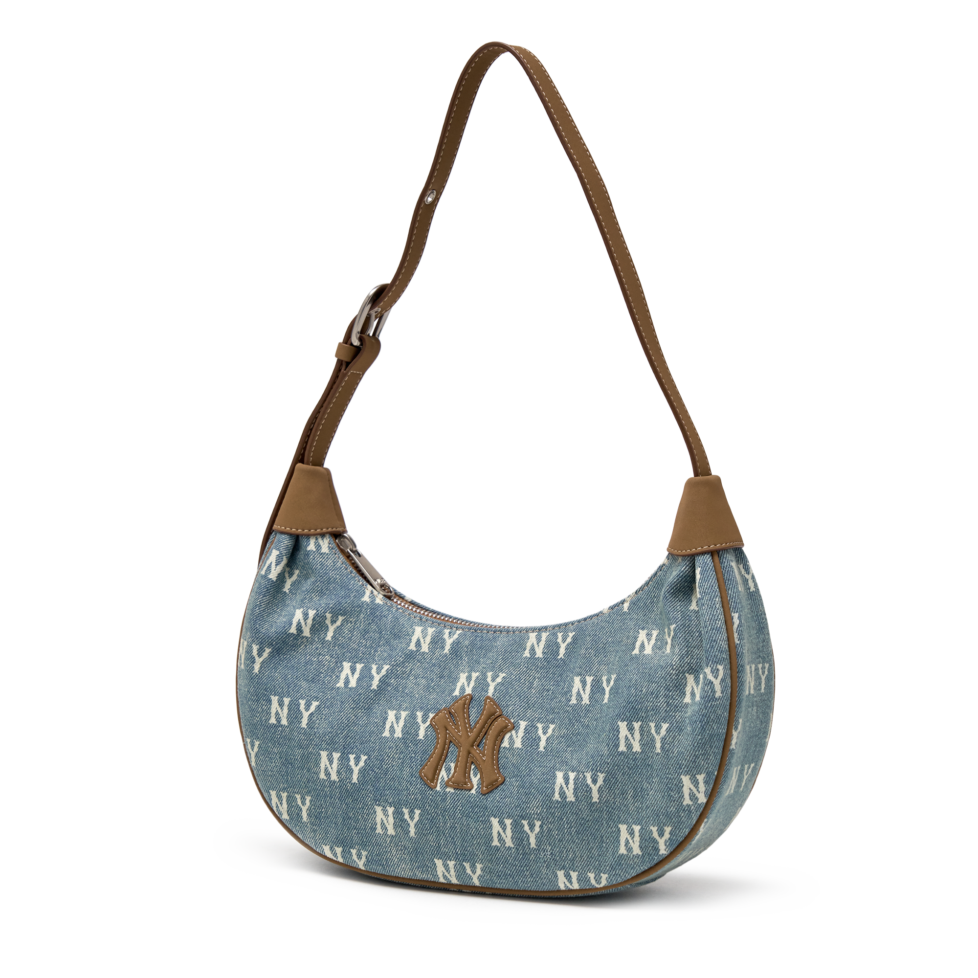  Túi Xách MLB Classic Monogram Vintage Denim Hobo Bag NY Yankees - 3ABQMV55N-50BLL 
