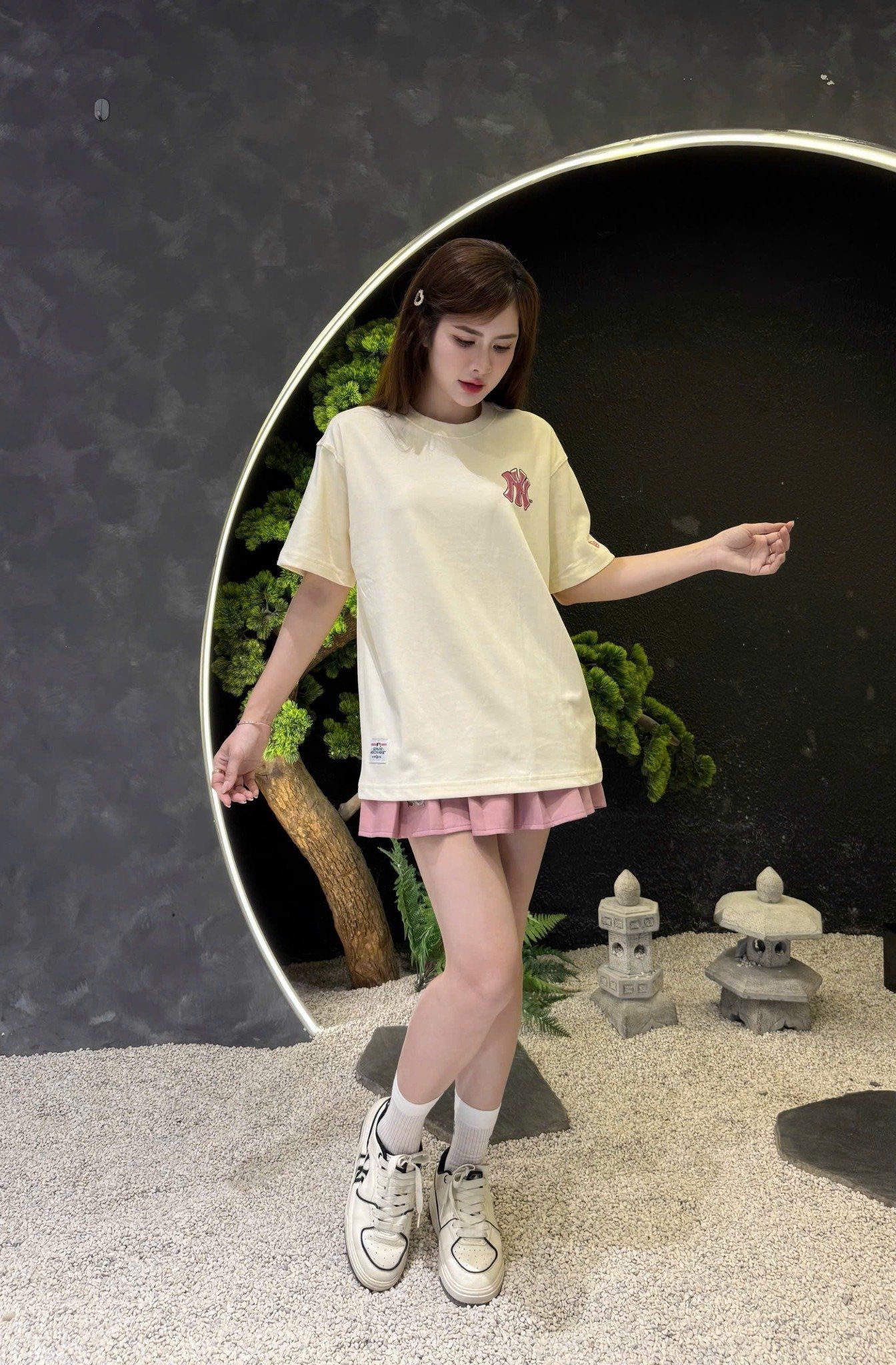  Áo Thun New Era - [Unisex] NY Yankees Bubble Pastel Logo T-shirt 