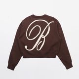  Áo Sweater [Unisex] Badblood - [w-knt24-009] Classic Big Logo Crewneck Sweater - Brown 