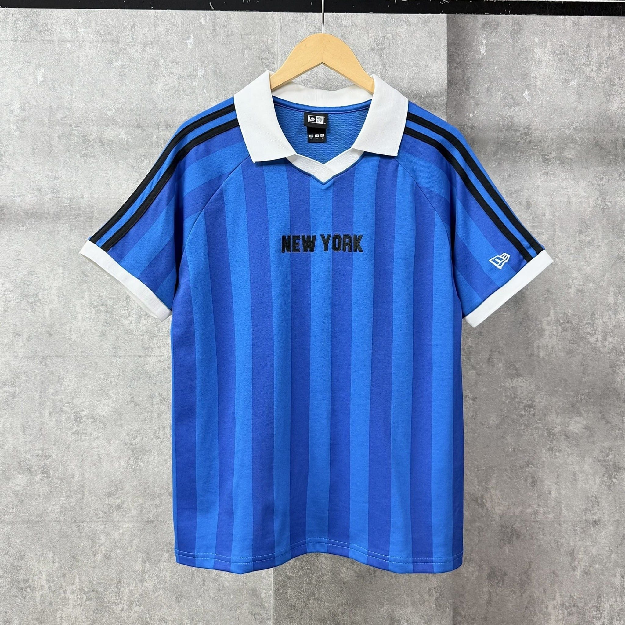  Áo Thun Polo New Era - [Unisex] NY Football Stripe Blue 