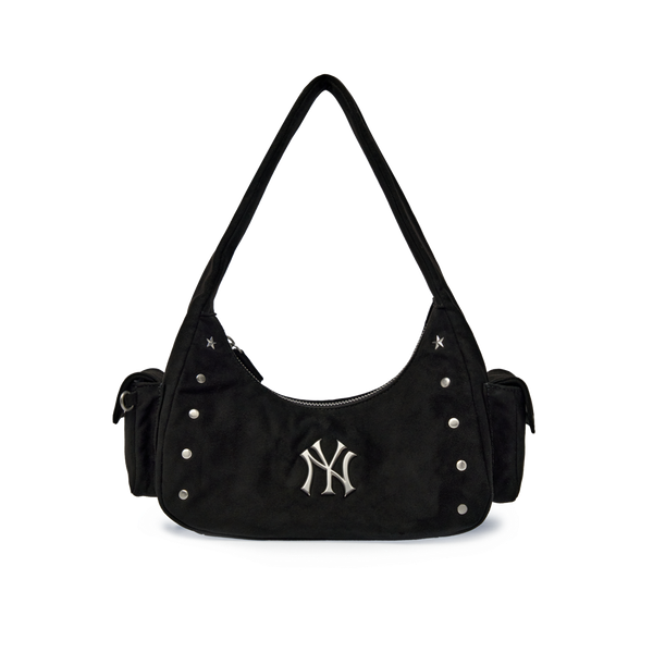 Túi Xách MLB Korea - Vintage Street Studded Hobo Bag NY - 3ABQVB26N-50BKS
