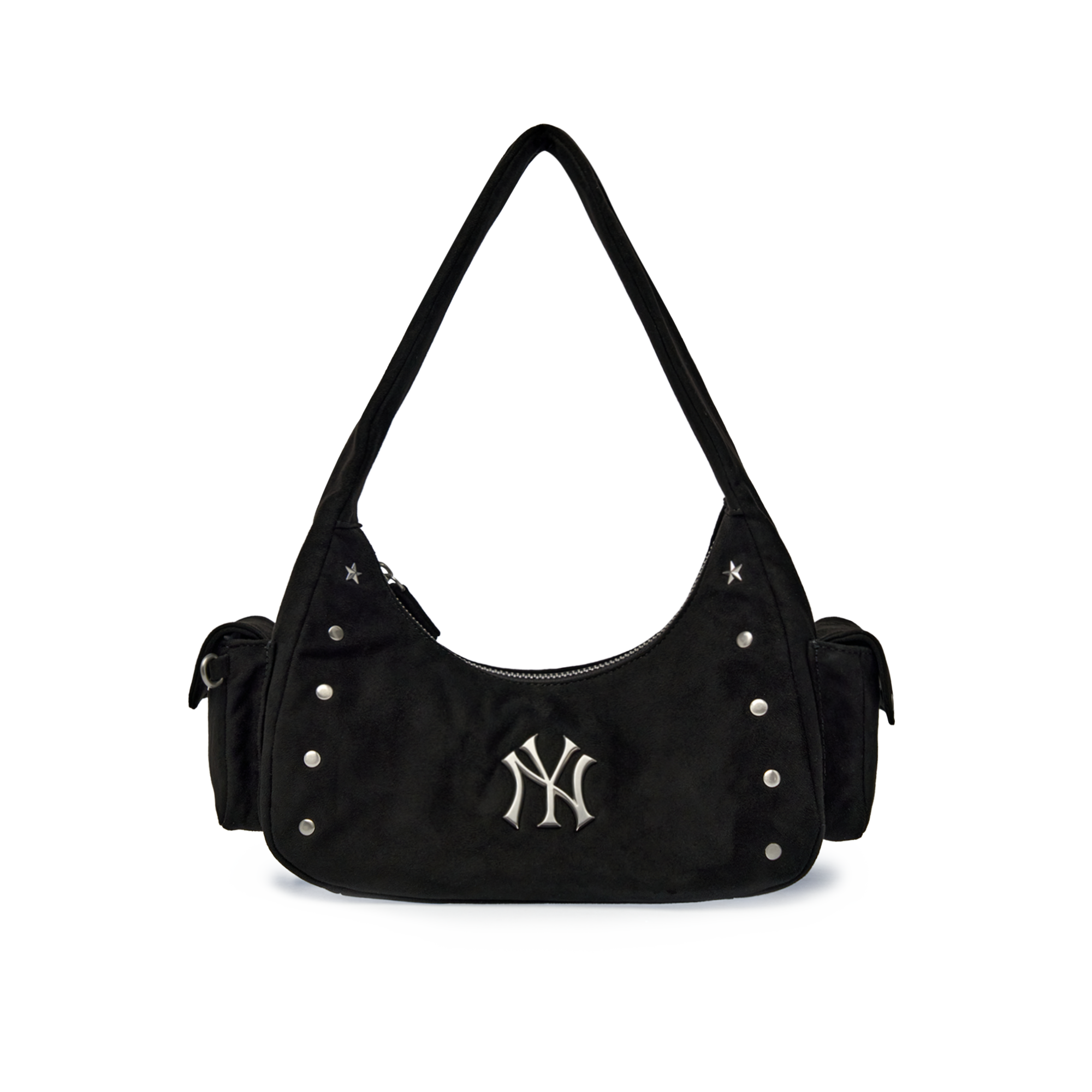  Túi Xách MLB Korea - Vintage Street Studded Hobo Bag NY - 3ABQVB26N-50BKS 