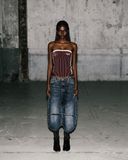  Áo Quây [Nữ] Badblood - [w-tnk25-033] Classic Logo Stripe Tube Top Wine 