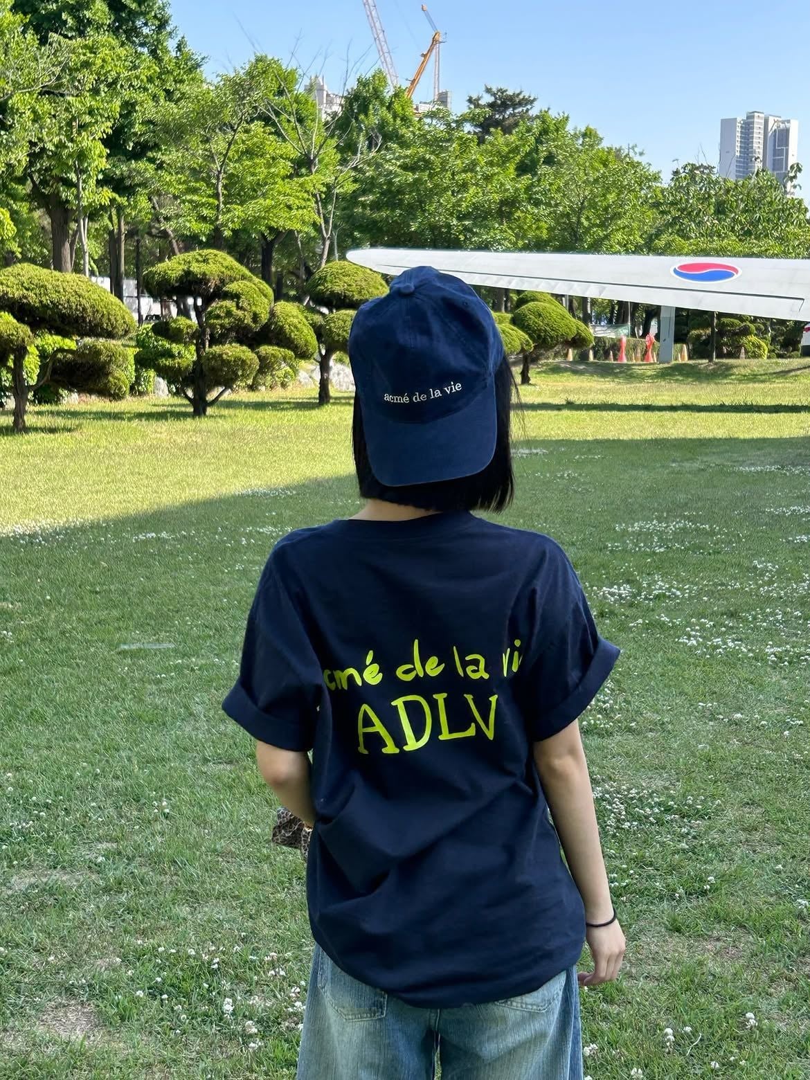  Áo thun ADLV - Acmé de la vie Cursive Logo Navy 