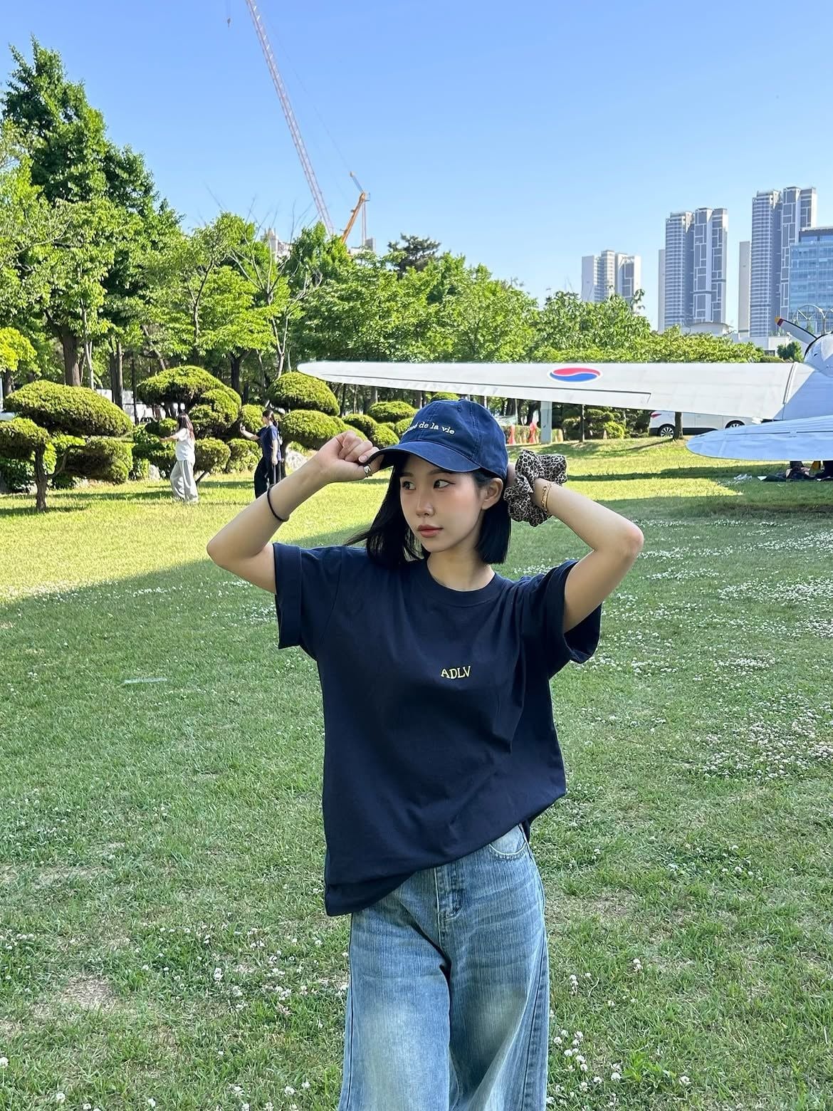  Áo thun ADLV - Acmé de la vie Cursive Logo Navy 