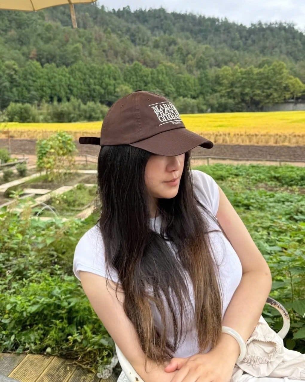  Nón Marithe & Francois Girbaud - Small Classic Logo Cap Brown 