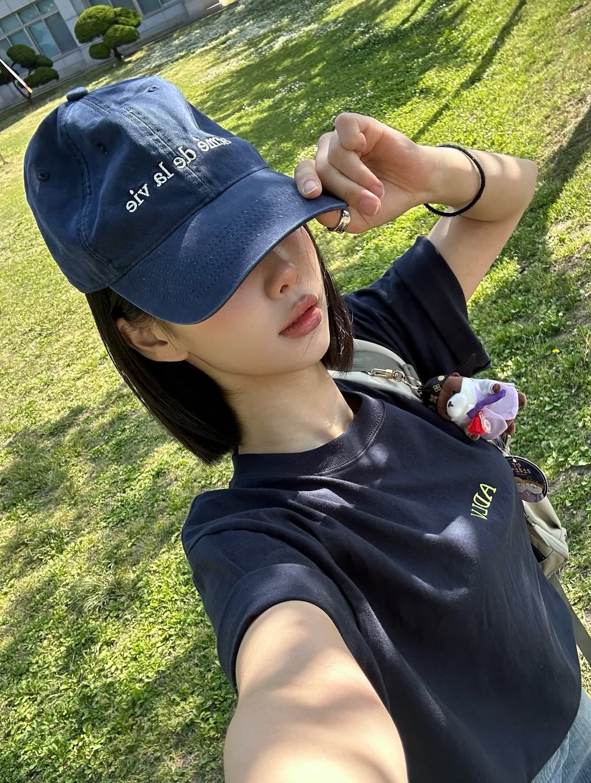 Áo thun ADLV - Acmé de la vie Cursive Logo Navy 