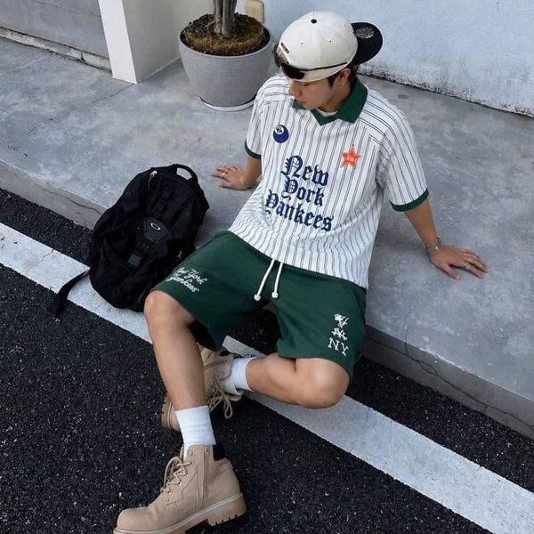 Áo Thun Polo New Era - [Unisex] NY Billiards Ball Stripe Green - 14325899