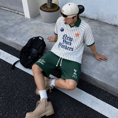 Áo Thun Polo New Era - [Unisex] NY Billiards Ball Stripe Green - 14325899