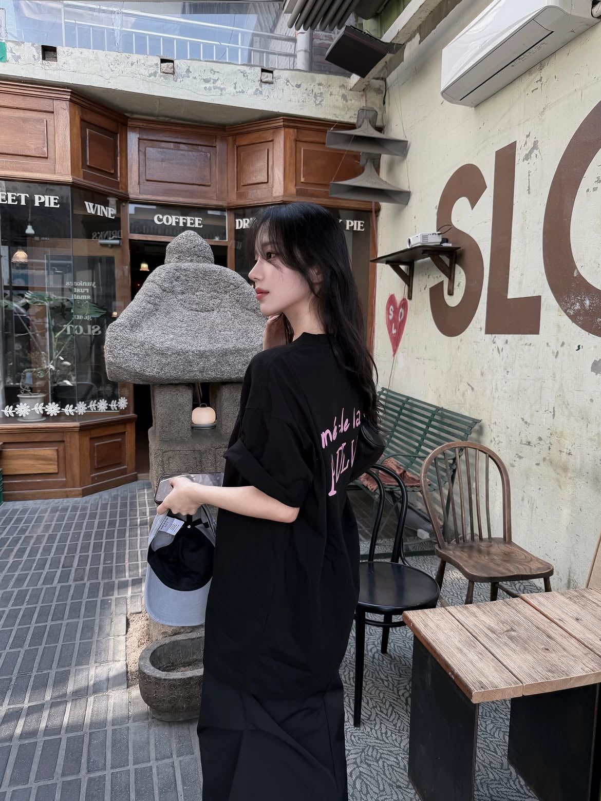  Áo thun ADLV - Acmé de la vie Cursive Logo Black 