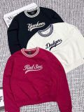  Áo Sweater [Nữ] MLB Korea - Varsity Cursive NY Yankees - 3FMTV0344-50BKS 