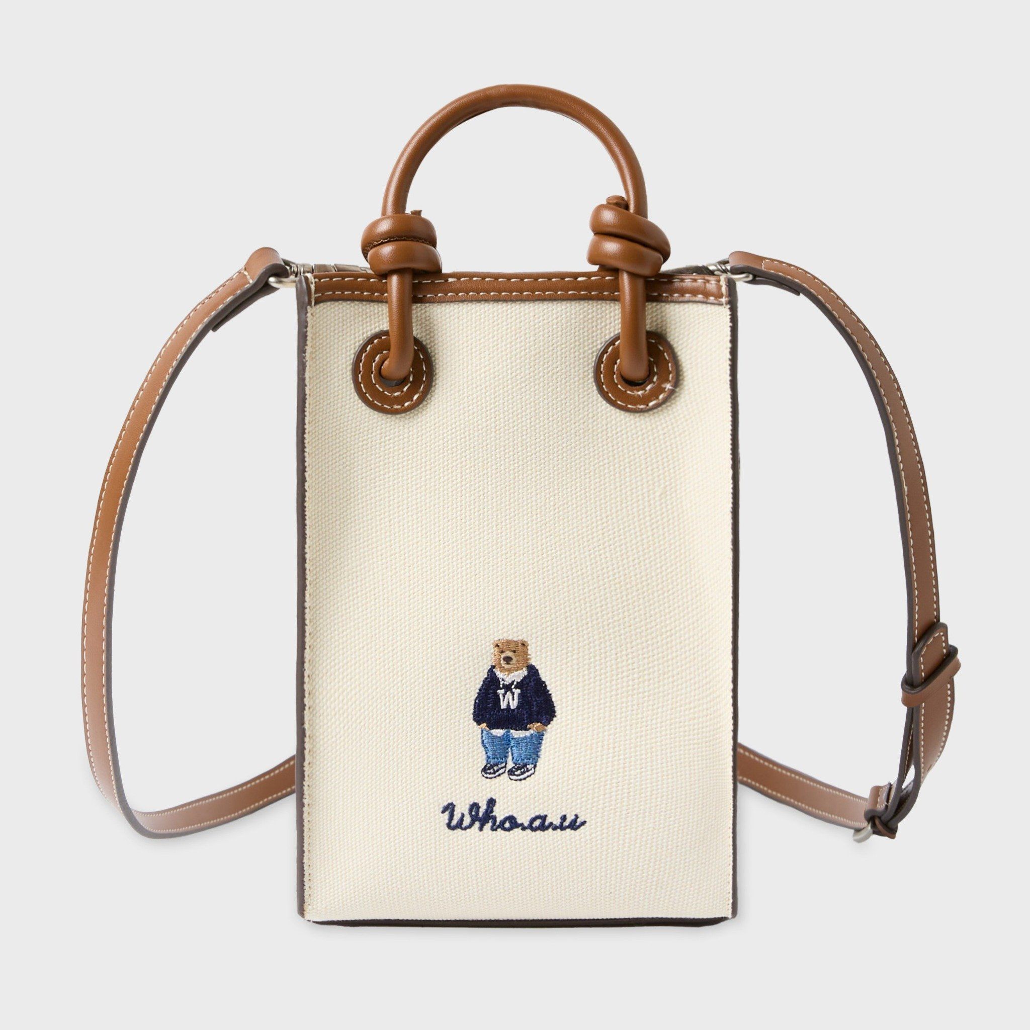  Túi Handphone Whoau - Canvas Mini Square Bag - WHBGF3822A 