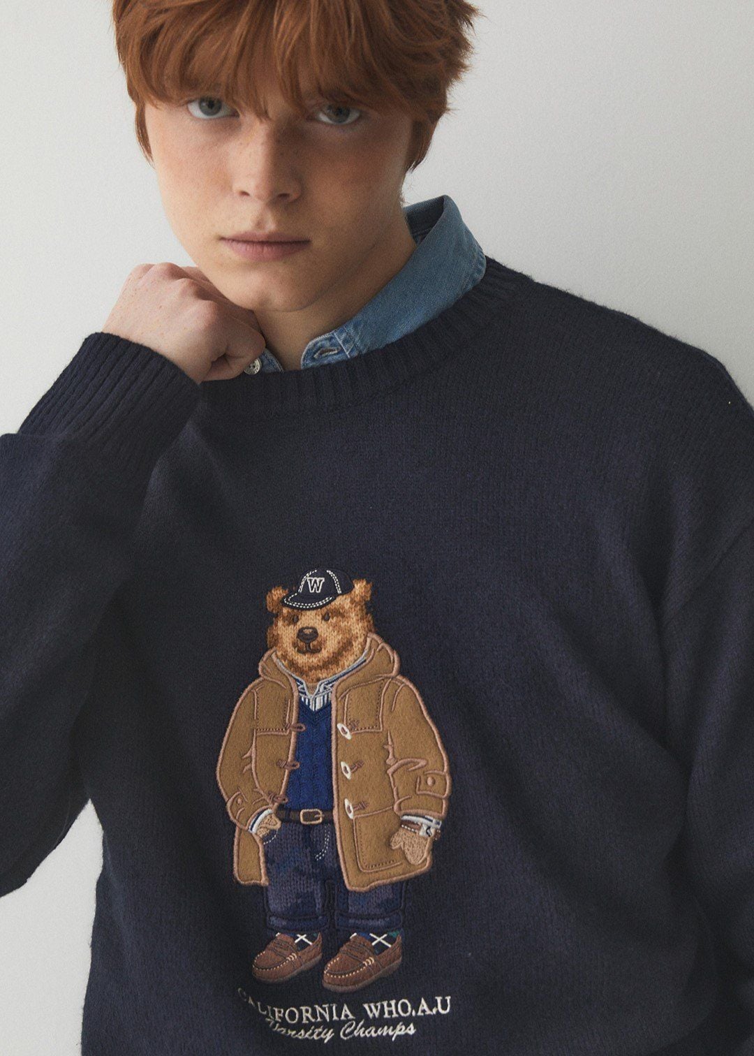  Áo Sweater WHOAU [Unisex] - Steve Jacquard Knit - WHKAE4T11U 