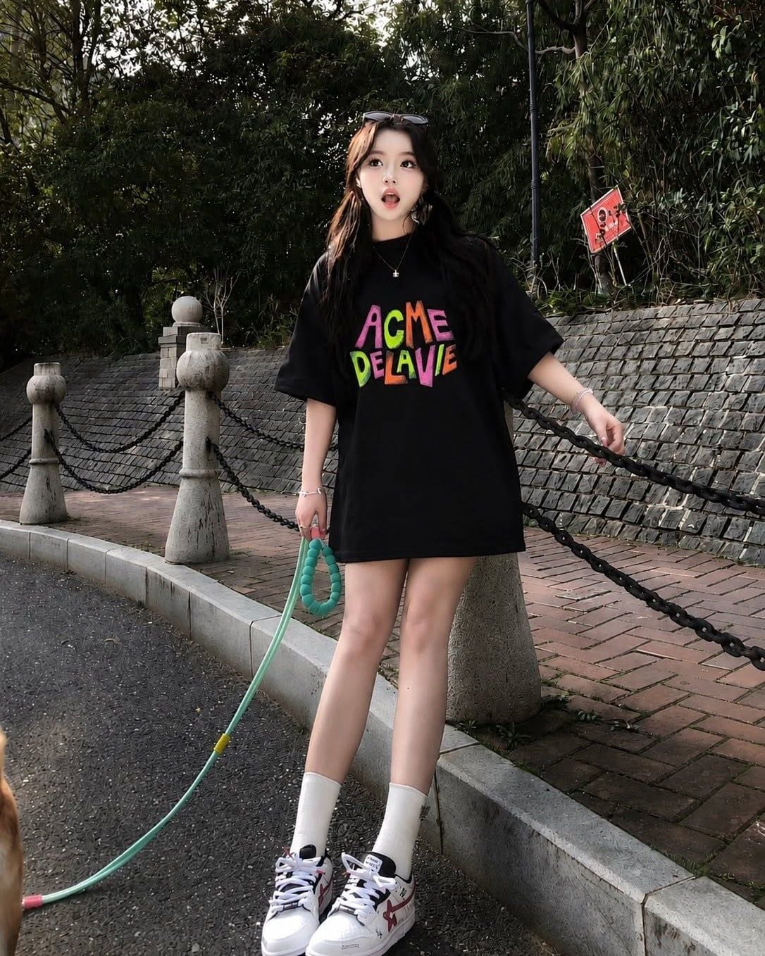  Áo thun [Unisex] ADLV - Acmédelavie Animated Font Black 