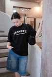  Áo thun MLB [Unisex] Varsity Big Logo Overfit NY Yankees - 3ATSV0253-50BKS 