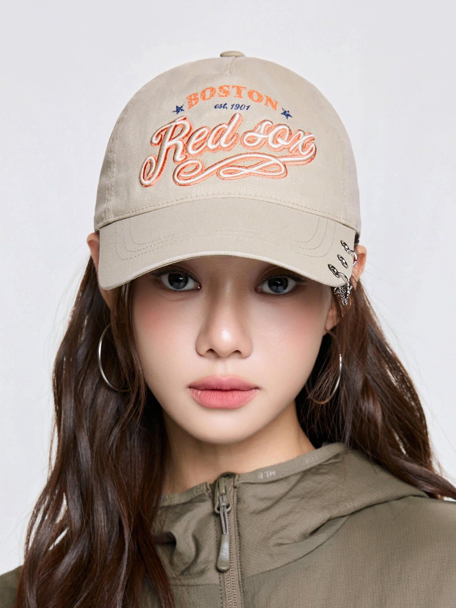  Nón MLB Korea - [Unisex] Vintage Culsive Jewelry Unstructured Ball Cap - 3ACPV206N 