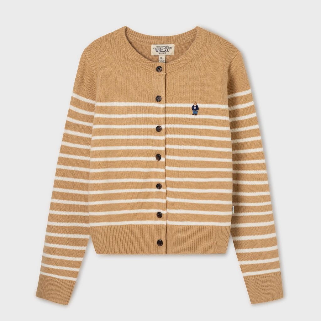 Áo Cardigan WHOAU [Nữ] - Steve R-neck Cardigan Beige - WHCKF4913F 