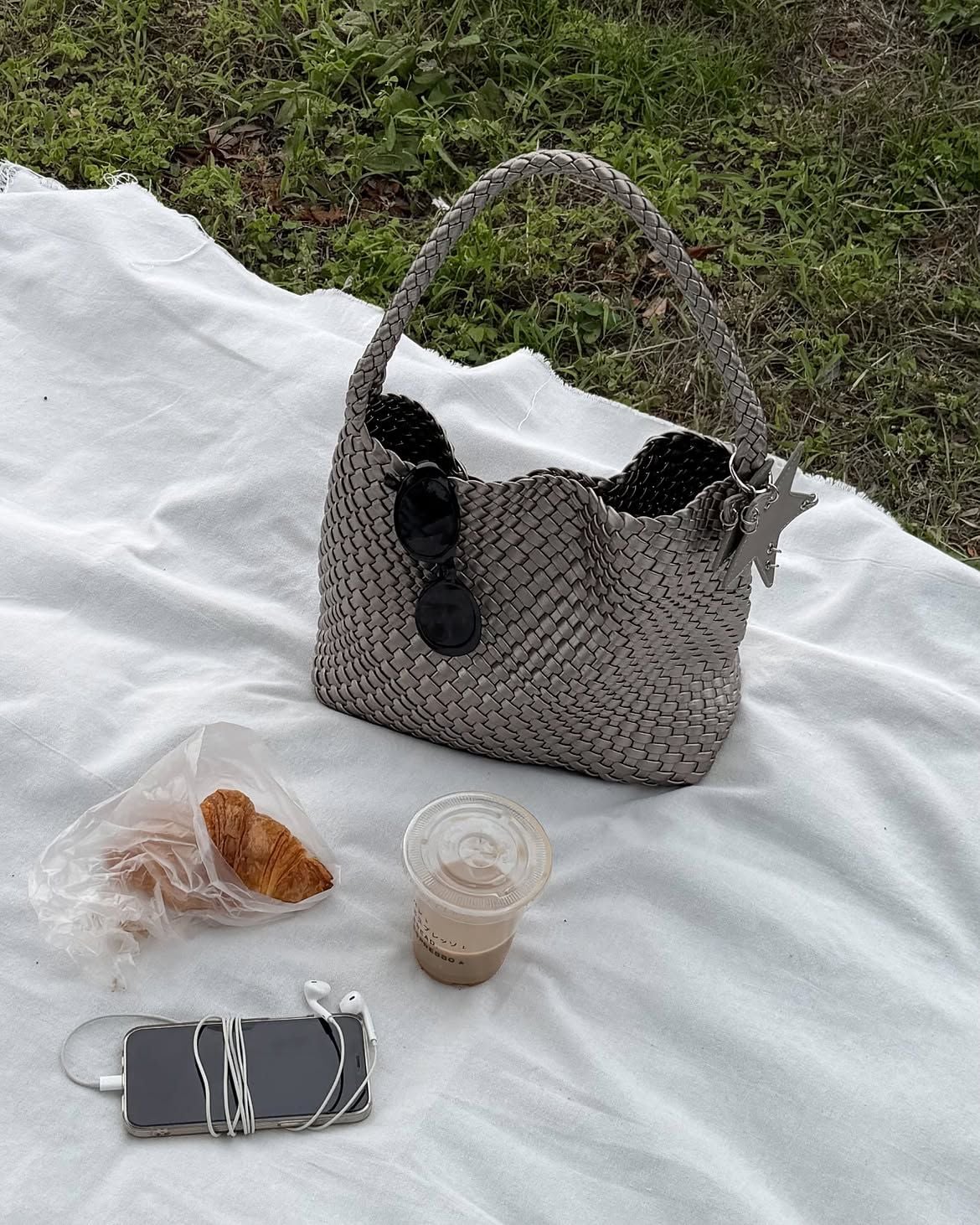  [Pre-order] Túi EcoDay - Medium Woven Bag Silver 