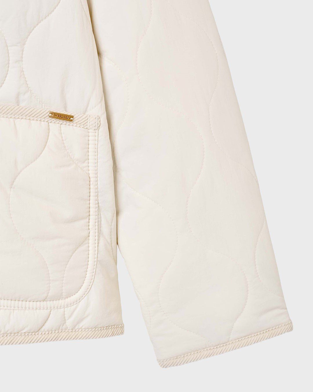  Áo Khoác Phao WHOAU [Nữ] - Steve Quilting Jacket White - WHJJF4911F 