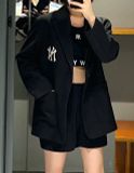  Áo Vest MLB Korea - [Nữ] Basic Logo Blazer Jacket NY Yankees - 3FJKB0231-50BKS 
