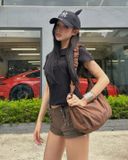  Túi Xách MLB Korea - Basic Athleisure Hobo Bag Boston - 3ABQA015N-43BRN 