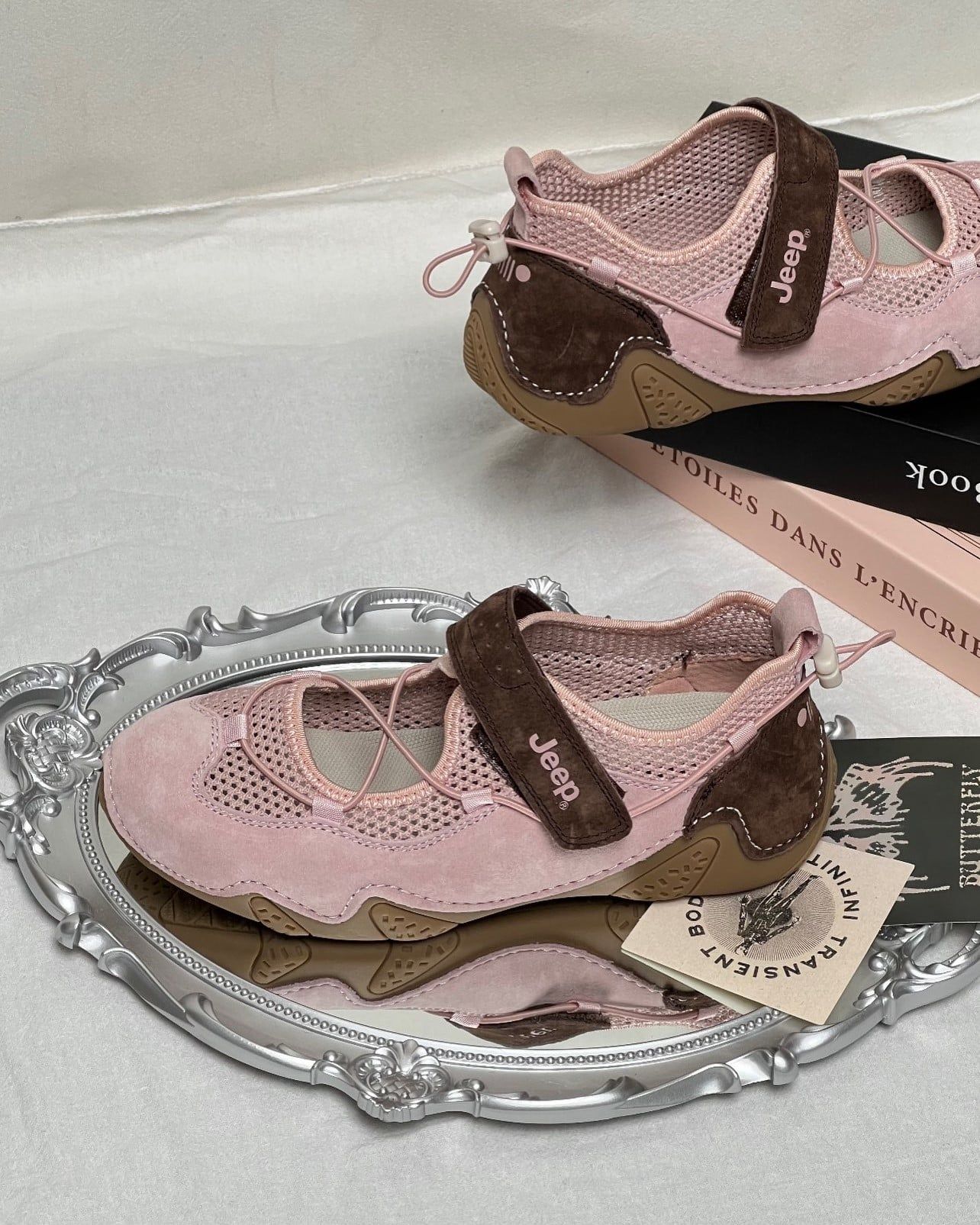  Giày Jeep Mary Jane - [Nữ] Outdoor Brown Pink - PX241WAS932 