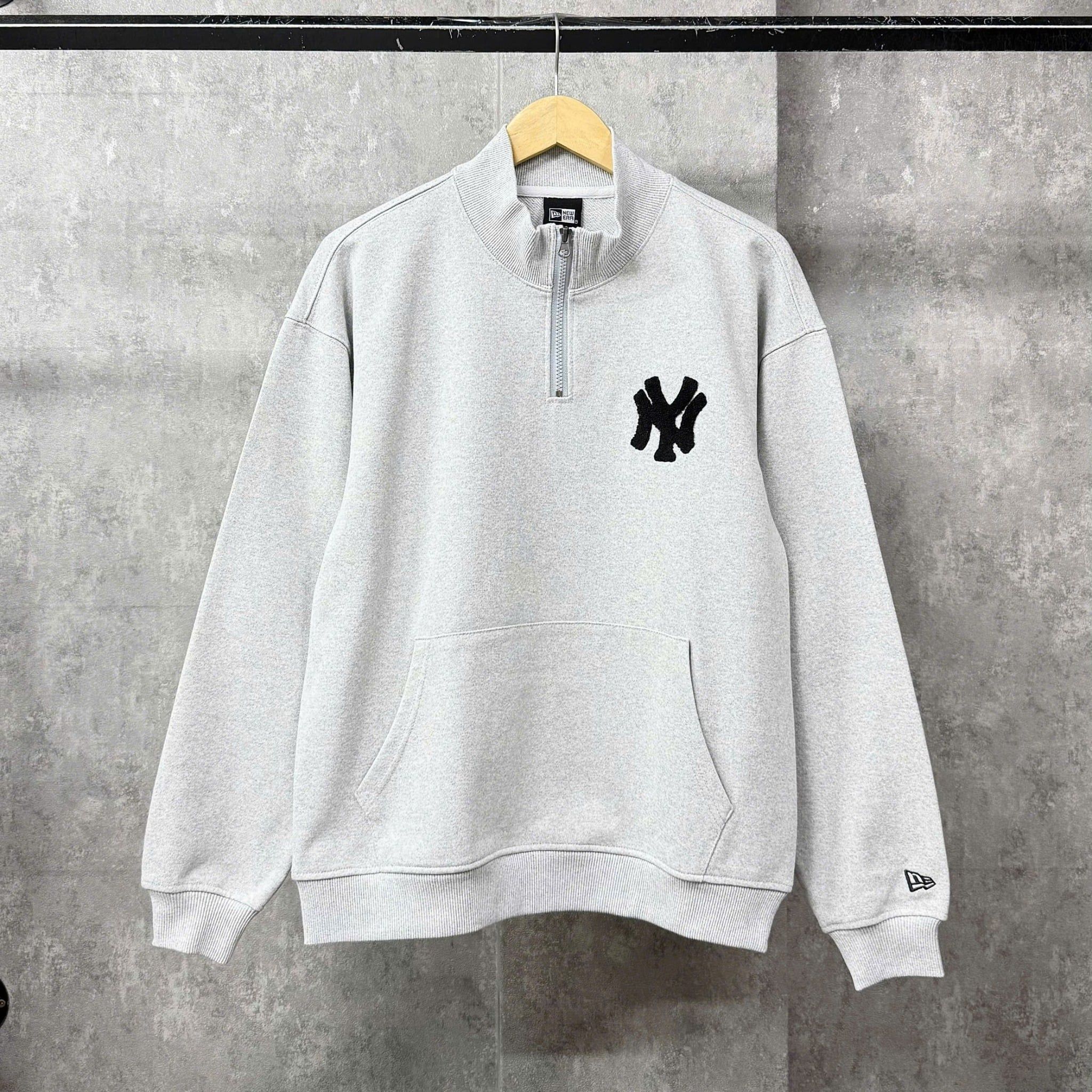  Áo Sweater Zip New Era - [Unisex] Bear EST.1903 NY Gray 