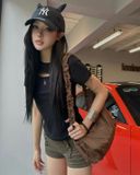  Túi Xách MLB Korea - Basic Athleisure Hobo Bag Boston - 3ABQA015N-43BRN 