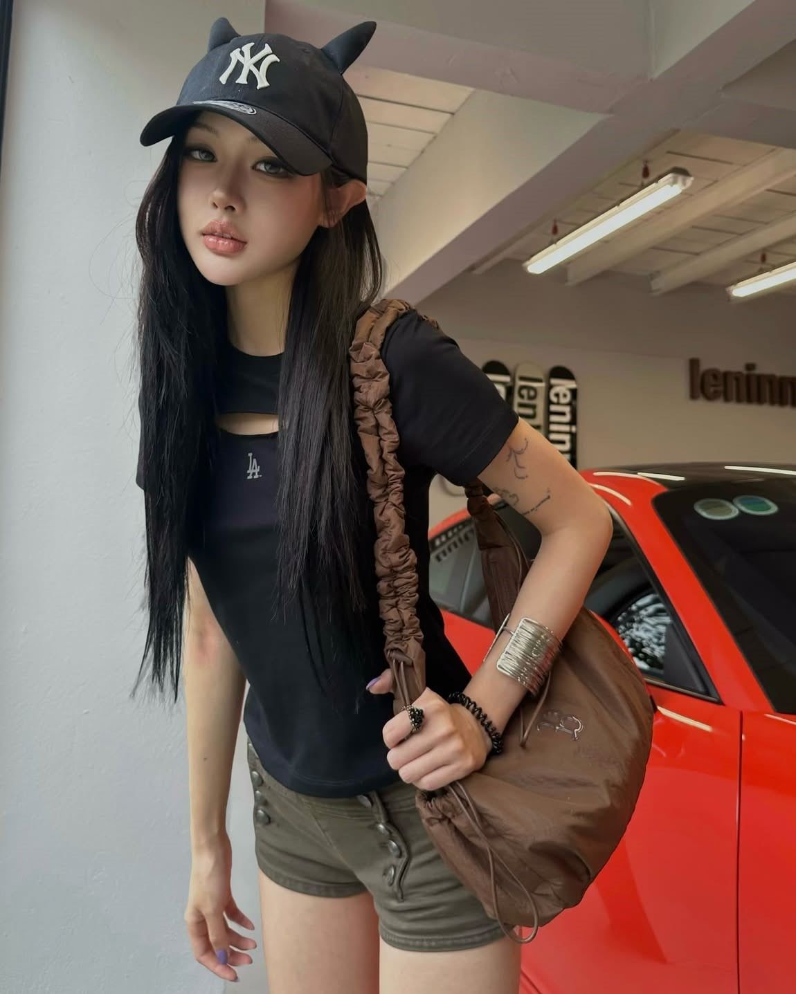  Túi Xách MLB Korea - Basic Athleisure Hobo Bag Boston - 3ABQA015N-43BRN 