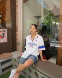  Áo Polo MLB [Unisex] Varsity Sport Jersey Overfit - 3FTSV1743 