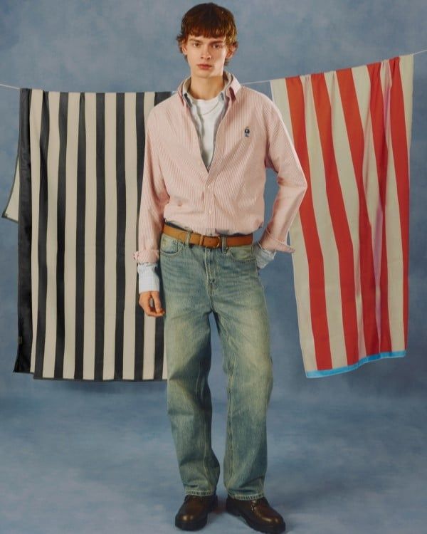  Áo Sơ Mi WHOAU [Unisex] - Steve Oxford Shirt Red - WHYWF2311U 