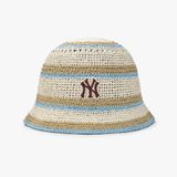  Nón Bucket Dệt Kim MLB - Stripe Summer - 3AHTV0153-50IVS 