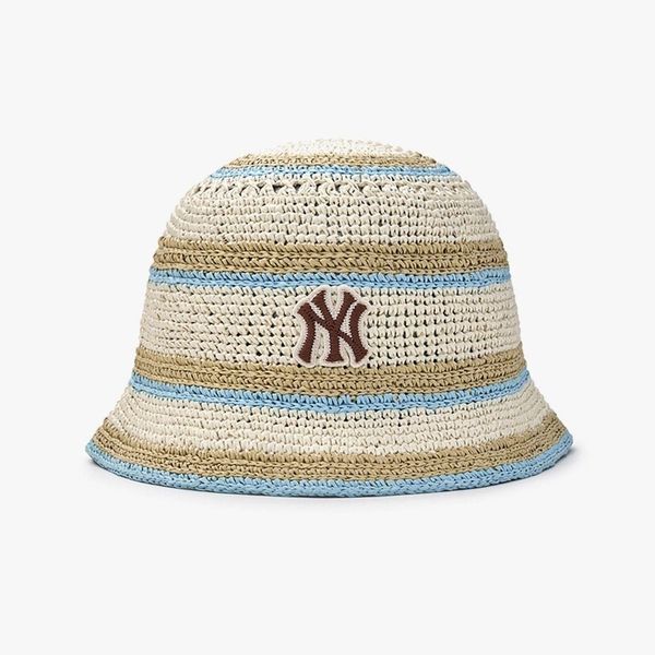 Nón Bucket Dệt Kim MLB - Stripe Summer - 3AHTV0153-50IVS