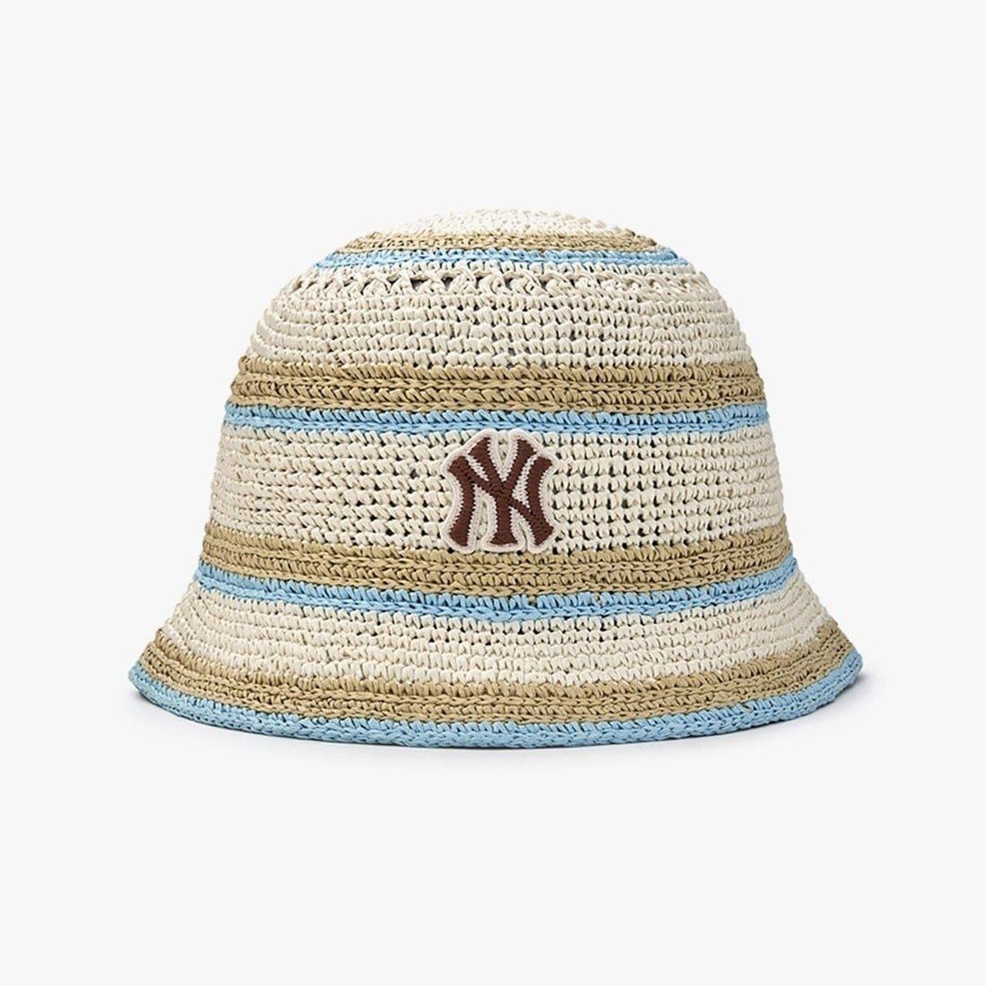  Nón Bucket Dệt Kim MLB - Stripe Summer - 3AHTV0153-50IVS 