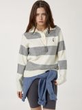 Áo Sweater Whoau Bokashi Stripe Collar Pullover Ivory - WHKAF4T32F 